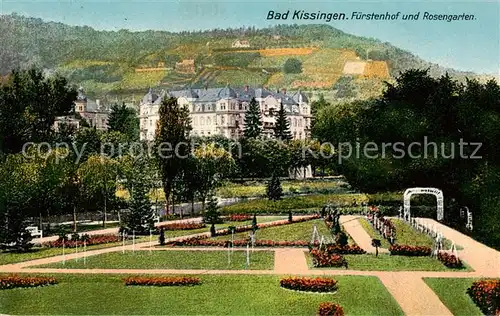 AK / Ansichtskarte  Bad_Kissingen Fuerstenhof und Rosengarten Bad_Kissingen