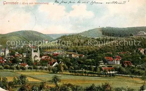 AK / Ansichtskarte  Gernrode_Harz mit Stubenberg Gernrode Harz