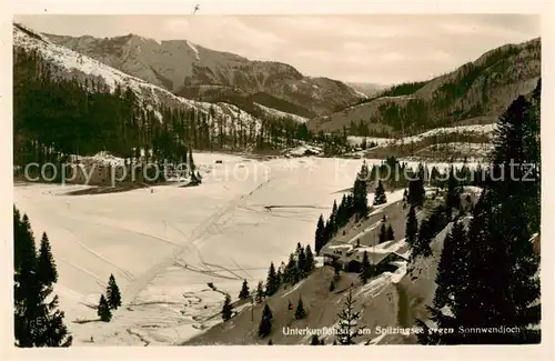 AK / Ansichtskarte 73806227 Spitzingsee_Schliersee Unterkunftshaus mit Sonnwendjoch 