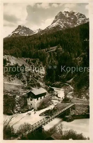 AK / Ansichtskarte Clemgia_Schuls_Scuol_GR Schlucht und alte Saege 