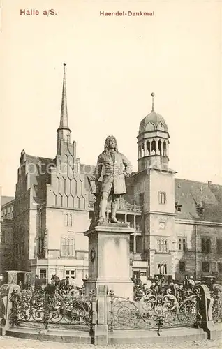 AK / Ansichtskarte 73806243 Halle_Saale Haendel Denkmal Halle_Saale