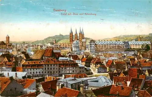 AK / Ansichtskarte 73806267 Bamberg Panorama mit Dom und Altenburg Feldpost Bamberg