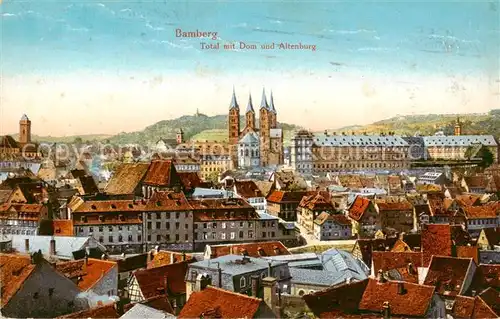 AK / Ansichtskarte  Bamberg Panorama mit Dom und Altenburg Feldpost Bamberg