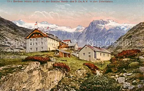 AK / Ansichtskarte 73806273 Berlinerhuette_2040_Zillertal_AT Panorama Zillertaler Alpen 