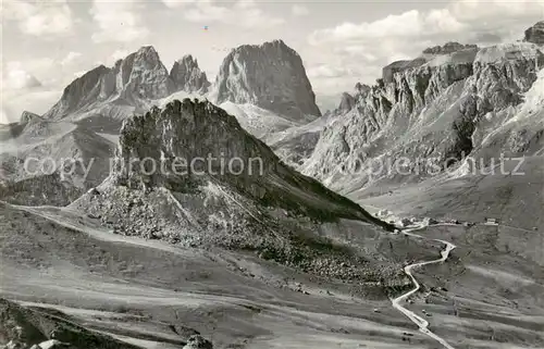 AK / Ansichtskarte  Passo_Pordoi_IT Strada del Passo Pordoi Gruppo del Sassolungo 