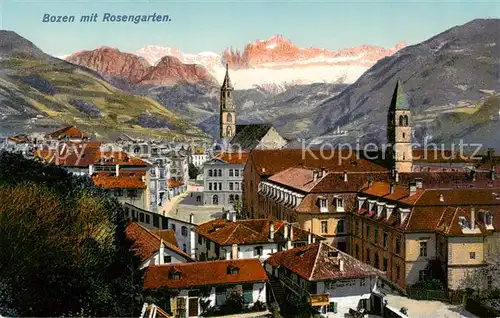 AK / Ansichtskarte  Bozen_Bolzano_Suedtirol_IT Panorama mit Rosengarten 