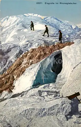 AK / Ansichtskarte Rhonegletscher_Glacier_du_Rhone_VS Eisgrotte 