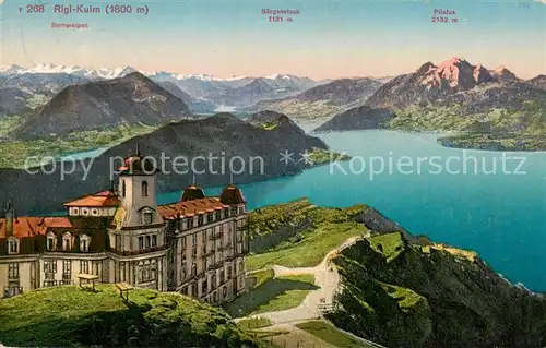 AK / Ansichtskarte Rigi_Kulm mit Buergenstock Pilatus und Berner Alpen Rigi_Kulm