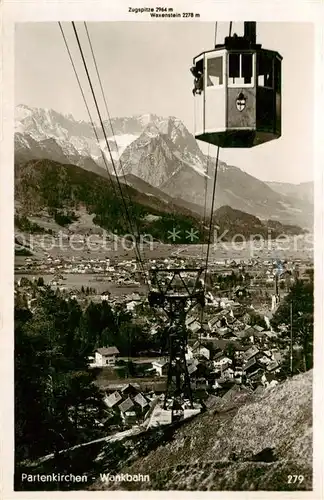 AK / Ansichtskarte  Partenkirchen Wankbahn Zugspitze Waxenstein Partenkirchen