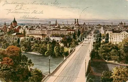 AK / Ansichtskarte  Muenchen Gendarmerie Schule Panorama Muenchen