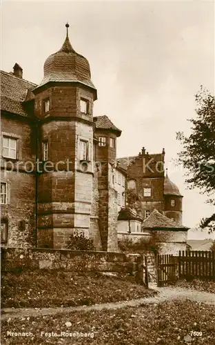 AK / Ansichtskarte  Kronach_Oberfranken Feste Rosenberg Kronach Oberfranken