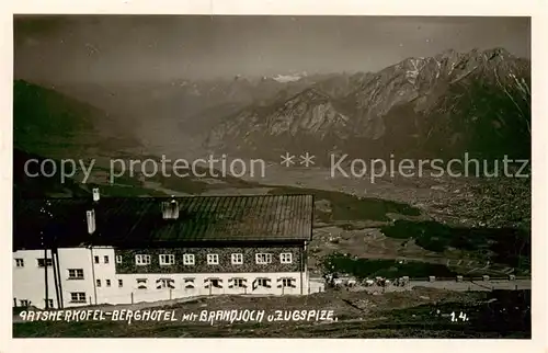 AK / Ansichtskarte  Patscherkofel_AT Berghotel mit Brandjoch und Zugspitze 