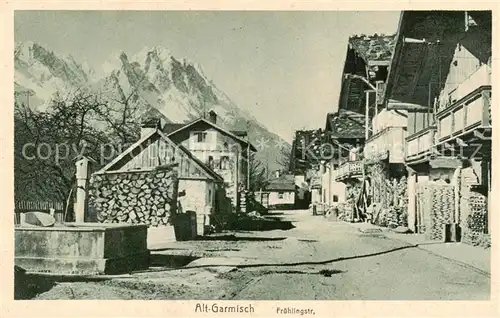 AK / Ansichtskarte  Garmisch-Partenkirchen Fruehlingstrasse Garmisch-Partenkirchen