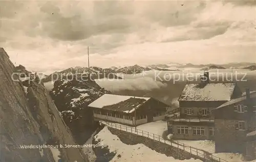 AK / Ansichtskarte 73806338 Wendelsteinhaus_1724m_Bayrischzell Panorama 