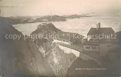 AK / Ansichtskarte  Wendelsteinhaus_1724m_Bayrischzell im Nebelmeer 