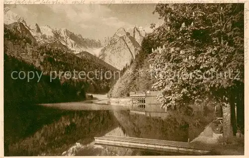 AK / Ansichtskarte 73806356 Riesersee_Riessersee_Garmisch-Partenkirchen Panorama 