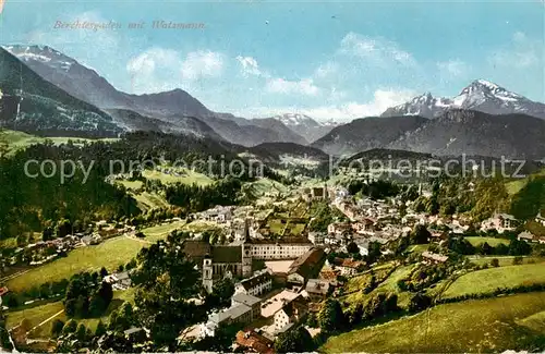 AK / Ansichtskarte  Berchtesgaden Panorama mit Watzmann Berchtesgaden