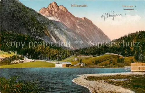 AK / Ansichtskarte 73806400 Mittenwald_Bayern Lautersee Mittenwald Bayern