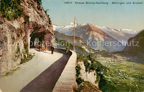 AK / Ansichtskarte Bruenig_BE Hasliberg Meiringen und Grimsel Aareschlucht Bruenig_BE