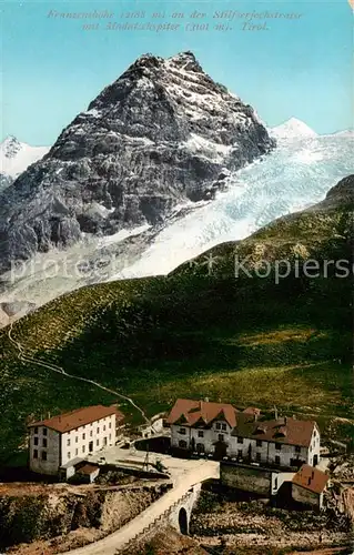 AK / Ansichtskarte  Franzenshoehe_2188m_Suedtirol_IT an der Stilfserjochstrasse mit Madatschspitze 