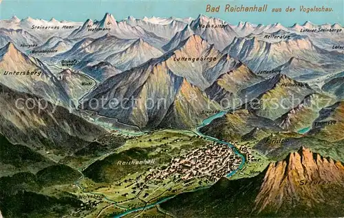 AK / Ansichtskarte  Bad_Reichenhall Panoramakarte Bad_Reichenhall