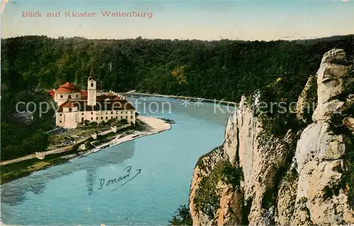AK / Ansichtskarte 73806440 Kelheim_Donau Blick auf Kloster Weltenburg 