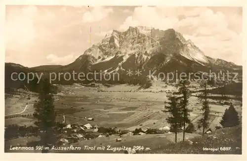 AK / Ansichtskarte  Lermoos_Tirol_AT Ausserfern mit Zugspitze 