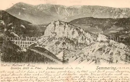 AK / Ansichtskarte 73806459 Semmering_Niederoesterreich Raxalpe Polleroswand Semmering