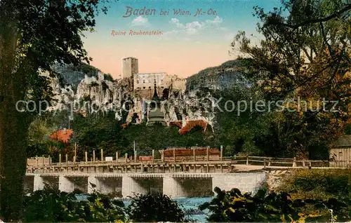 AK / Ansichtskarte  Baden_Wien Ruine Rauhenstein Baden_Wien