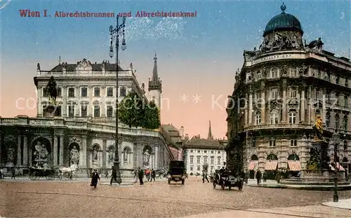 AK / Ansichtskarte 73806465 Wien_AT Albrechtsbrunnen und Albrechtsdenkmal 