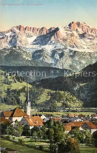 AK / Ansichtskarte  Partenkirchen mit Dreitorspitze Partenkirchen