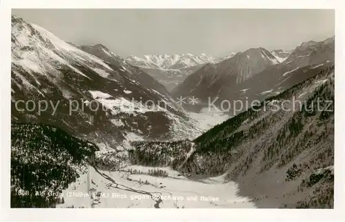 AK / Ansichtskarte Alp_Gruem Blick nach Poschievo und Italien Alp_Gruem
