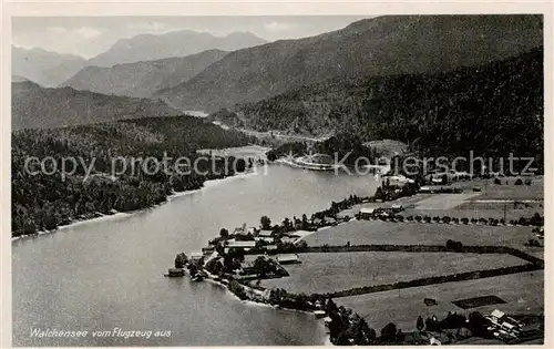 AK / Ansichtskarte  Walchensee Fliegeraufnahme Walchensee