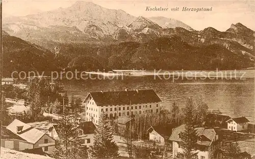 AK / Ansichtskarte  Kochelsee Panorama mit Herzogstand 