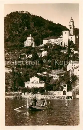 AK / Ansichtskarte Morcote_Lago_di_Lugano_TI Panorama Kirche 