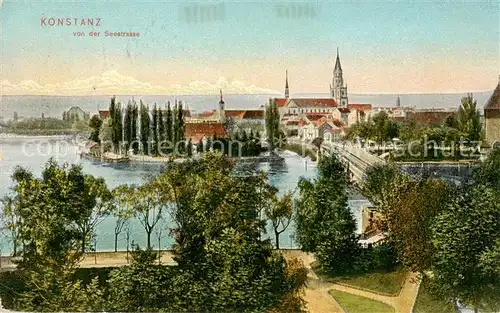 AK / Ansichtskarte  Konstanz_Bodensee Blick von der Seestrasse Konstanz_Bodensee