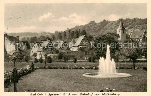 AK / Ansichtskarte 73806600 Bad_Orb Blick vom Bahnhof zum Molkenberg Bad_Orb