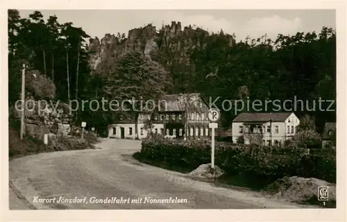 AK / Ansichtskarte 73806608 Jonsdorf Gondelfahrt mit Nonnenfelsen Jonsdorf