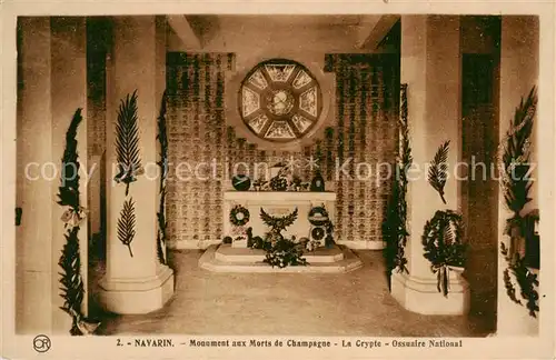 AK / Ansichtskarte Navarin_51_Marne Monument aux Morts de Champagne La Crypte Ossuaire National 