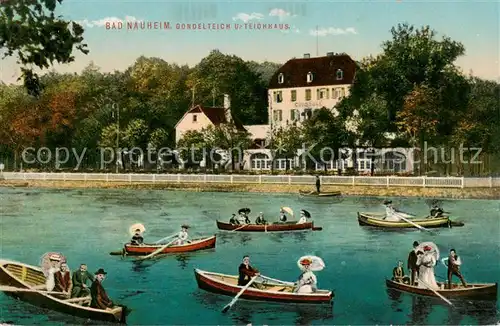 AK / Ansichtskarte  Bad_Nauheim Gondelteich und Teichhaus Bad_Nauheim