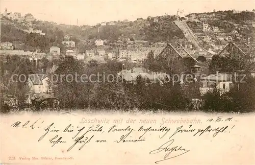 AK / Ansichtskarte  Loschwitz_Dresden_Elbe mit der neuen Schwebebahn 