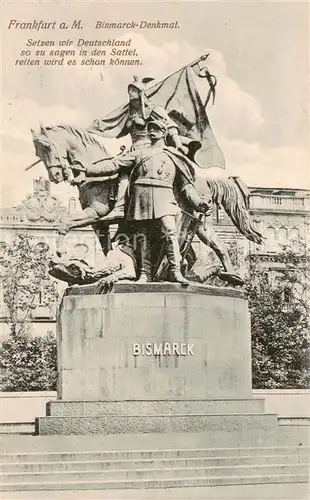 AK / Ansichtskarte 73806630 Frankfurt_Main Bismarck Denkmal Frankfurt Main
