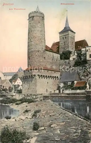 AK / Ansichtskarte 73806655 Bautzen Alte Wasserkunst Michaelskirche Bautzen