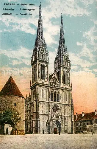 AK / Ansichtskarte  Zagreb_Agram_Croatia Stoina crkva Domkirche 