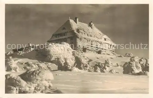 AK / Ansichtskarte  Schreiberhau_Szklarska_Poreba_Riesengebirge_PL Reiftraegerbaude Winterlandschaft 