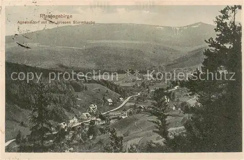 AK / Ansichtskarte 73806692 Agnetendorf_ Jagniatkow_Jelenia_Gora_Riesengebirge_PL Panorama Blick gegen die grosse Sturmhaube 