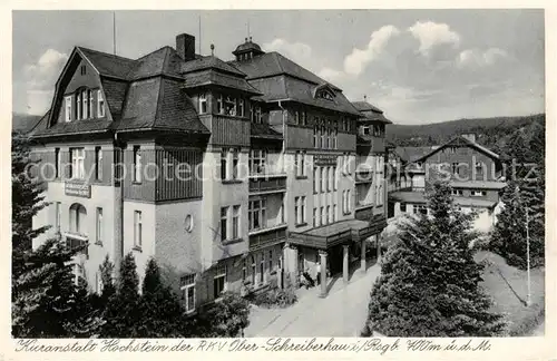 AK / Ansichtskarte 73806718 Ober-Schreiberhau_Szklarska_Poreba_Riesengebirge_PL Kuranstalt Hochstein der RKV 