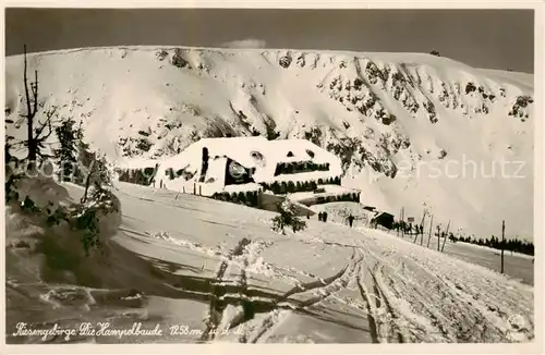 AK / Ansichtskarte  Hampelbaude_Schronisko_Strzecha_Akademicka_PL Bergbaude mit Prinz-Heinricht-Baude im Riesengebirge Winterpanorama 