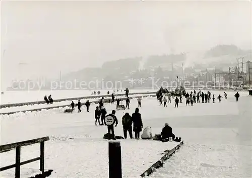 AK / Ansichtskarte Zuerich_ZH Zuerichsee zugefroren Zuerich_ZH