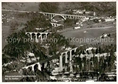 AK / Ansichtskarte Sitterbruecken_St_Gallen_SG Fliegeraufnahme Sitterbruecken 